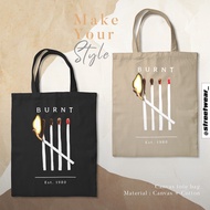 BURN EST 1980 TOTE BAG ( 12oz ) PREMIUM QUALITY