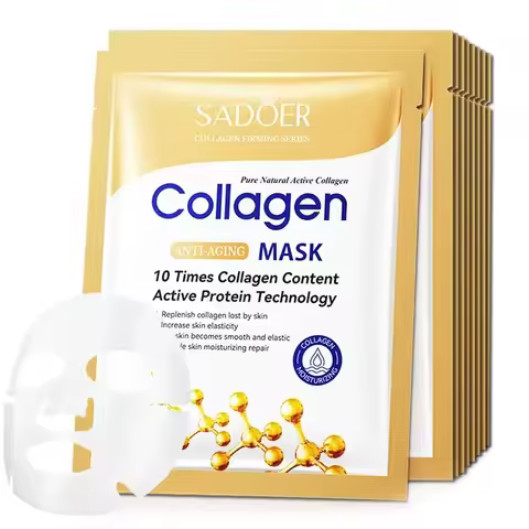 SADOER Collagen Face Mask Firming Moisturizing Repair Brightening Skincare Face Sheet Mask Facial Ma