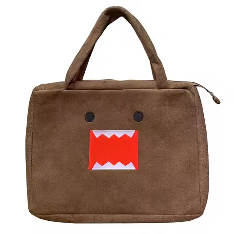 Domo Kun Large Hand Bag Plush Shoulder Toto Bags for Women Anime Kawaii Cute Travel Bags Laptop Bag