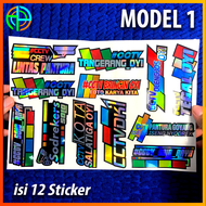(isi 23 lembr) Hologram Stiker CCTV TRUK Cutting Potong Mesin Stiker Mobil Sticker CCTV Truk Setiker