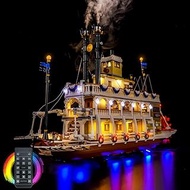 Light Set Compatible with Lego 21356 River Steamboat - Only the Light - Set, No Model, Remote Contro