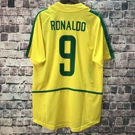 2002 World Cup Brazil Home Ronald Ronaldor Carca Bailey Classic Retro Jersey