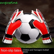 AUGUSTINE 1 Pair Goalkeeper Gloves, Wear Resistant Antiskid Kids Goalie Gloves, Riding Scooters Soft Cushioning Finger Protection Latex Gloves Play Football