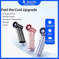 Jisulife Life9S Mini Handheld Fan 5000mAh Portable Turbo Fan with 5-Speed Adjustable Wind & USB Rech