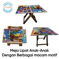 meja belajar lipat anak kayu/Meja Kupu-Kupu Kecil