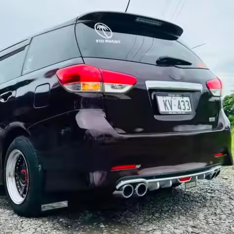 For Toyota Wish 2009-2017 Year Rear Diffuser Bumper Lips Splitter Spoiler Exhaust Tailpipe Body Kit