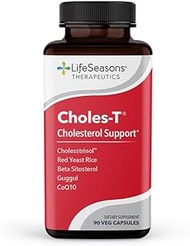 LifeSeasons - Choles-T - Natural Cholesterol Support Supplement - Aids in Heart and Liver Health - Contains Red Yeast Rice - 90 Capsules