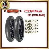 MAXXIS VOLANS PRESA MAFD TAYAR TUBELESS ORI INDONISIA VOLAN MAXIS PRESA VOLAN TYRE 60/80 70/80 70/90
