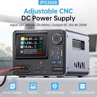 FNIRSI IPS3608 Smart Power Supply Adjustable DC 36V 8A 285W USB-C PD 3.0 QC 3.0 Fast Charging Multi-