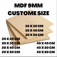 MDF Board 9 mm MDF Board/ CUSTOM SIZE 木板