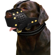 Dog Muzzle, Leather Basket Soft Muzzles Medium Large Breeds, Pitbull Dog Muzzle Amstaff Staffordshir