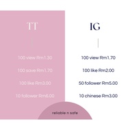 [ NEW Premium ] TT_Insta gram_IG_Like_View_New_Version591_Tik tok_Fo11ower_Quality accesorries
