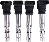 4 x Pencil Ignition Coils Pack 06A905115 For Audi TT MK1 1.8 T 1998-2006 Length: 215mm/8.5in | Width