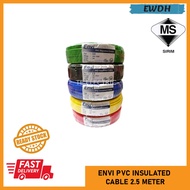 ENVI PVC INSULATED CABLE 2.5 PVC CONTROL CABLE +-100METER FULL COPPER (READY STOCK)