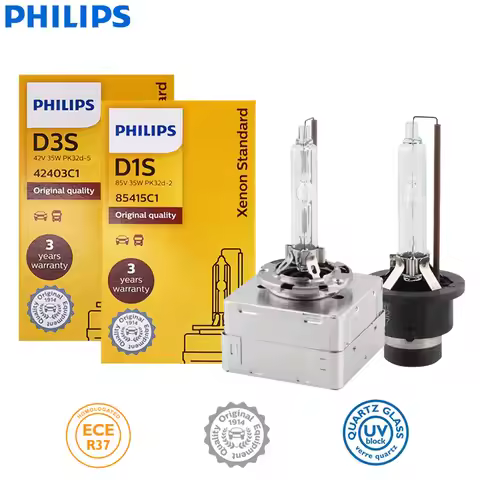 Philips HID D1S D2S D2R D3S D4S D5S 35W Xenon Standard 4200K Auto Original Headlight Car Genuine Bul