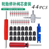 Car Vacuum Tire Valve Valve Core Repair Tool Valve Core Wrench Valve Cap Valve Core 44-Piece Set