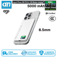 EGO MAGPOWER 5U@ 5000mAh MagSafe Powerbank With Qi2 enhanced version 15W And 3C Certified