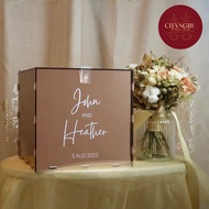 [SG Rental or Purchase] Customised Wedding Money Angbao Acrylic Box with Lock