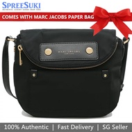 กระเป๋าจาคอปมาร์คพร้อมสายกระเป๋ากระดาษติดของขวัญขนาดเล็กพาดลำตัว Preppy Nylon Mini Messenger สีดำ # 