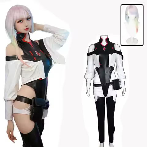 Cosplay Anime Cyberpunk Edgerunners Lucy Costume Bodysuit Jumpsuits Jacket Wig Full Suit Halloween C