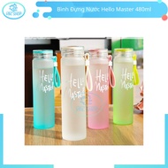 Hello Master Water Bottle 480ml High Quality Glass, Convenient Water Bottle