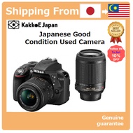 [Japanese Used Camera]Nikon Digital SLR camera D3300 Double Zoom Kit Black D3300WZBK