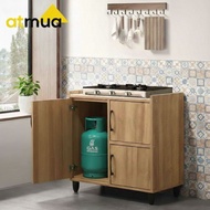 Atmua Furniture Gas Cabinet Tile Top Kitchen Gas Cabinet/ Kabinet Dapur/ Kitchen Cart/ Microwave Cab