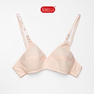 sorella teens cotton beginner's bra training bra flesh and white