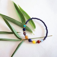 宇宙星空-青光石圓珠手環 ，14K包金珠hand /universe