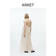 ARKET Women's Cotton Seersucker Dress Beige 2022 Summer New Style1080808005