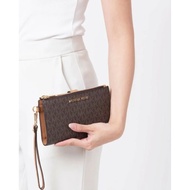 Michael Kors Jet Set Double Zip Wristlet Wallet for Women Brown Mono Original from $258 USA 🇺🇸