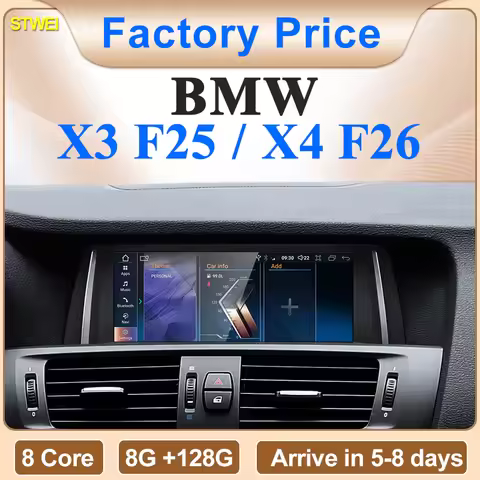 STWEI 2024 New ID6 ID7 ID8 UI Android System Wireless Carplay AUTO For BMW X3 F25 X4 F26 CIC NBT Car