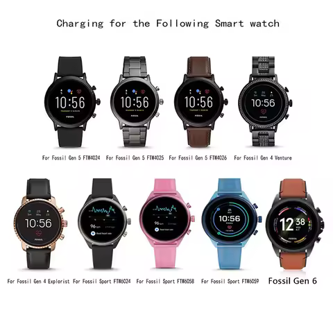 Smart Watch Magnetic Charger Cable for Fossil Gen6/Venture/Explorer/Diesel Power Stand Sport Watch M