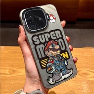 For IQOO 12 Z10 Z9 Z9X 5G Casing IQOO Z9 Turbo 5G Casing Mario Cartoon Casing Matte Casing Hard Phon