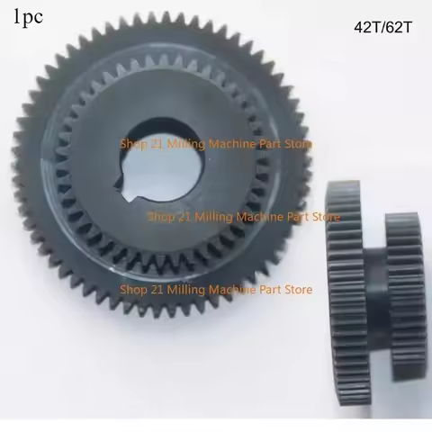 1pc Metal Mini Milling Machine Duplicate Gears Z42/Z62 Teeth Duplex Gears for Milling Machine