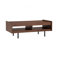 Denver Coffee Table - Matt Black Epoxy Colour Leg, Walnut Colour Top