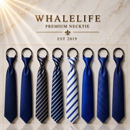Gentlemen Neck Tie Smart Zip Tie Business Easy No Knot Rubber Formal Tuxedo Tie 48CM x 8CM