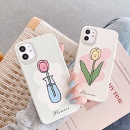 iPhone case Leather Flower Tulip Watch/Yellow I7 8 7+ 8+ 11 11pro 11max se2 Tulips