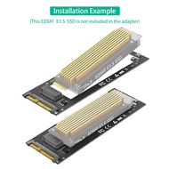 New Version U.2 SFF-8639 To NVMe Ruler 1U GEN-Z EDSFF Short SSD E1.S Carrier Adapter