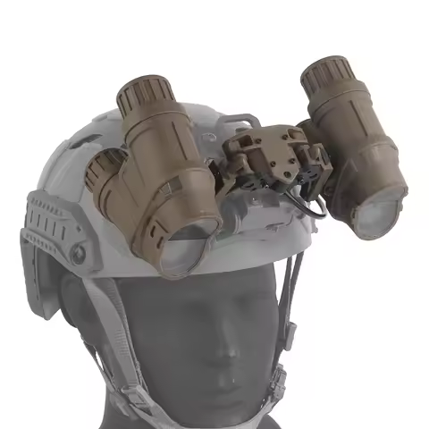 Flippable Goggles Model Foldable Four-Eye Panoramic NVG Wear Resist Night Device Model Cosplay Decor