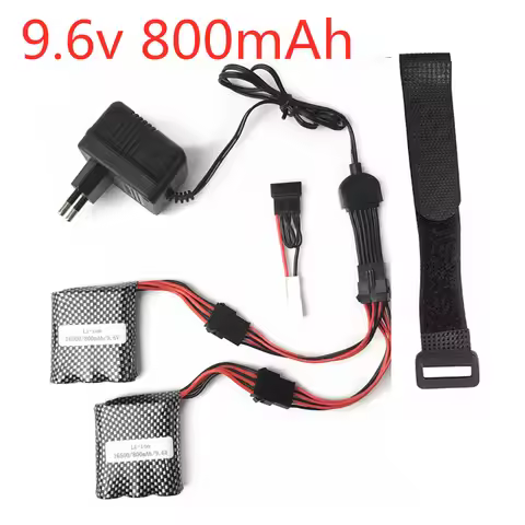 Original Battery 9.6V 800mAh Li-ion battery and Charger For JYRC 9115 9116 S911 S912 RC Car Upgrade 