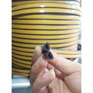 HITAM Mohair Rubber Door Seal Rubber List D Black Door Gap Cover Door Damper