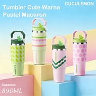CUCULEMON Car Tumbler 890ml Anti-Spill 3D Stainless Steel Coffee Bottle Heat Resistant Design 24 Hou