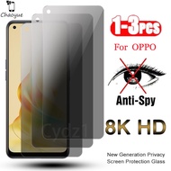 3Pcs Anti Spy Privacy Tempered Glass For OPPO Reno 8 8T 8Z 7 7Z 6 6Z 5 5F 5Z 4 3 Pro 2 2F 2Z 4G 5G 2