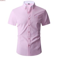 【mama41319】 OREN SPORT Baju Kemeja Korporat Lelaki Perempuan F1 Uniform Berkolar Lengan Pendek F142