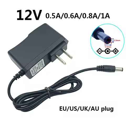 12v 0.5a 0.6a 0.8a 1a 1 amp eu dc Power Supply au uk Plug 12 volt 1 amp Power Supply 12v 1a Source T