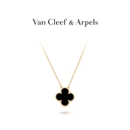 Van Cleef & Arpels/Vca Alhambra Four-Leaf Lucky Series Yellow K Golden Agate Necklace Gift