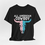 American Cowboy, Jersey Short Sleeve Tee, Cowboy Shirt, America Shirt,
