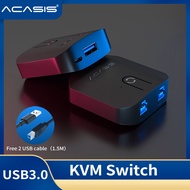 ACASIS USB HDMI KVM Switch 4K Ultra HD HDMI Switcher Box and  USB KVM Splitter for Sharing Monitor Printer Keyboard Mouse