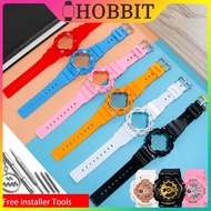 Watch Strap + Case Set For Casio Baby G Women BA-110 111 112 120 130 Girly Shiny Bright Case Rubber 